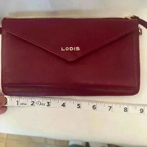 LODIS Berry Leather Organizer Small Crossbody/Clutch Bag
